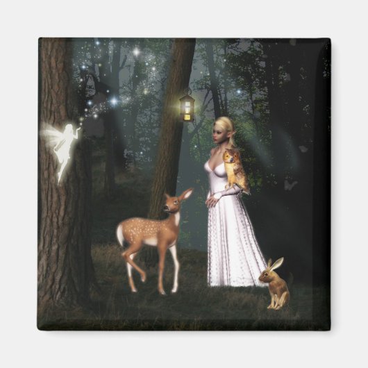 Parties scintillant dans la forêt - Aimant imagina (Devant)