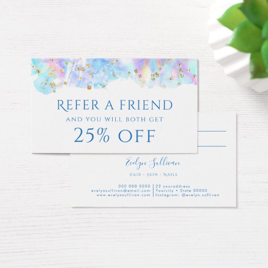 parties scintillant d'aquarelle bleu pastel (Bureau)