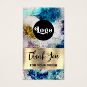 Parties scintillant d'aquarelle en or bleu insérer (Devant)