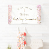 parties scintillant d'aquarelle rose | Bannière de (En situation)