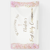 parties scintillant d'aquarelle rose | Bannière de (Vertical)