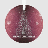 Parties scintillant d'arbre de Noël et flocons de  (dos)