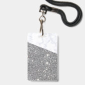 Parties scintillant d'argent badge de bannières VI (Dos avec cordon)