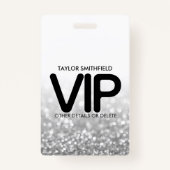 Parties scintillant d'argent badge de bannières VI (Devant)