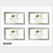 Parties scintillant d'argent blanc Étiquettes du l (Feuille)