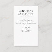 Parties scintillant d'argent Carte de visite Éléga (Dos)