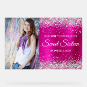 Parties scintillant d'argent chaud rose Sweet sixt (Recto)