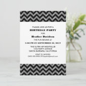 Parties scintillant d'argent Chevron Invitation de (Debout devant)
