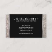Parties scintillant d'argent et Carte de visite de (Dos)