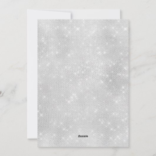 Parties scintillant d'argent Fée de Noël | Carte p (Dos)