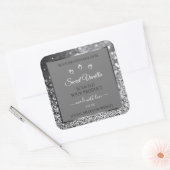 Parties scintillant d'argent Glam Grey Étiquettes (Enveloppe)