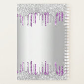 Parties scintillant d'argent gouttes de métal viol (Dos)