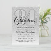 Parties scintillant d'argent Invitation d'annivers (Debout devant)