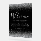 Parties scintillant d'argent moderne Mariage noir  (Angle)