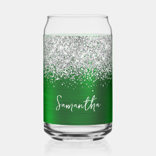 Parties scintillant d'argent Nom du glam vert