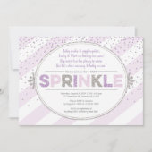 parties scintillant d'argent pourpre invitation po (Devant)