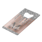 Parties scintillant d'argent Rose Monogramme métal (Dos Angle)