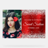 Parties scintillant d'argent Rouge Sweet sixteen d (Recto)