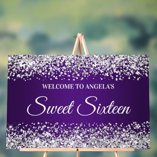Parties scintillant d'argent Sweet sixteen royal p (Neutre)