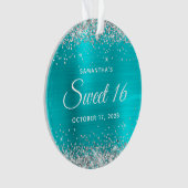 Parties scintillant d'argent Turquoise Blue Foil S (devant)