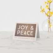 Parties scintillant de bronze Joy & Paix Carte de (Fleur jaune)