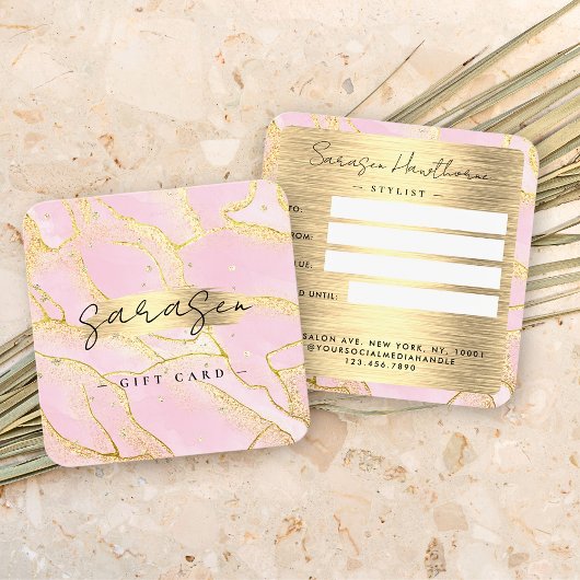 Parties scintillant de certificat cadeau Aquarelle