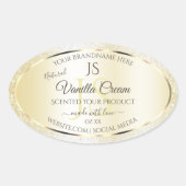 Parties scintillant de crème d'or clair Étiquettes (Devant)