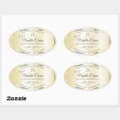 Parties scintillant de crème d'or clair Étiquettes (Feuille)