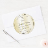 Parties scintillant de crème d'or clair Étiquettes (Enveloppe)