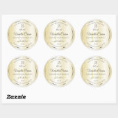 Parties scintillant de crème d'or clair Étiquettes (Feuille)
