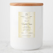 Parties scintillant de crème d'or clair Étiquettes (Devant)