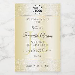 Parties scintillant de crème or Étiquettes produit