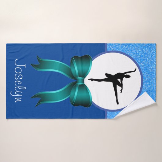 Parties scintillant de danse pour filles et Bow (Serviette de bain)