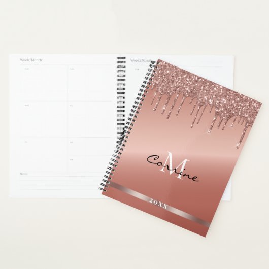 Parties scintillant de déshydratation Rose Monogra (Devant avec enveloppe)