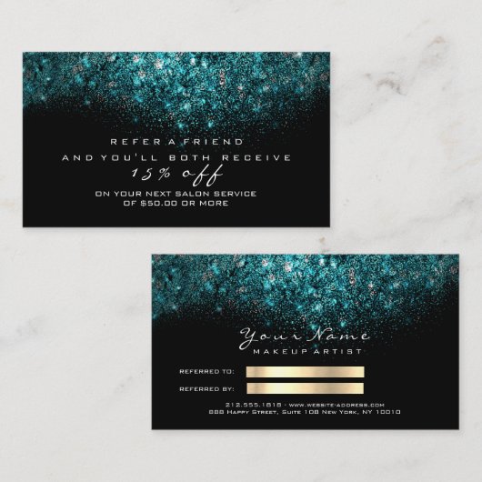 Parties scintillant de la carte de référence du sa (Devant / Derrière)