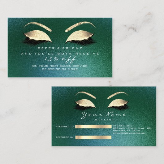 Parties scintillant de la carte de référence du sa (Devant / Derrière)