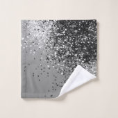 Parties scintillant de la dame gris argenté #1 #br (Gant de toilette)