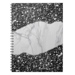 Parties scintillant de marbre Carnet spiral