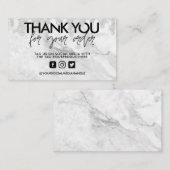 Parties scintillant de marbre   Carte de visite de (Devant / Derrière)