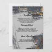 Parties scintillant de marbre Programme de mariage (Devant)