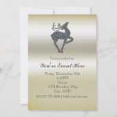 Parties scintillant de Noël REINDEER Invitation de (Dos)
