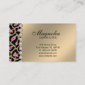 Parties scintillant de salon Leopard Carte de visi (Dos)