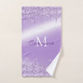 Parties scintillant de séchage violet métallique M (Serviette à main)