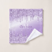 Parties scintillant de séchage violet métallique M (Gant de toilette)