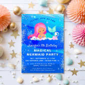 Parties scintillant de sirène magique Invitation d