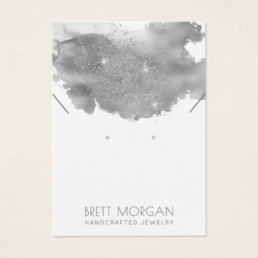 Parties scintillant D'Encre Gris Argent, Boucles D (Devant)