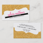 parties scintillant design carte de visite brillan (Devant / Derrière)