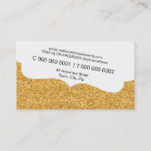 parties scintillant design carte de visite brillan (Dos)