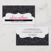parties scintillant design carte de visite brillan (Devant / Derrière)