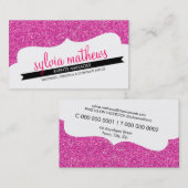 parties scintillant design carte de visite brillan (Devant / Derrière)